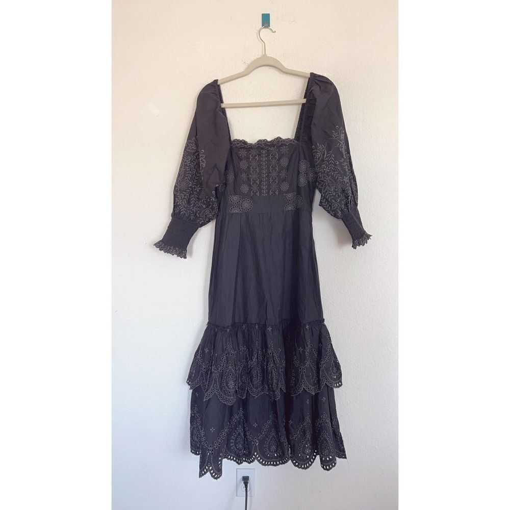 Love Shack Fancy Toulon Dress black US4 - Picture 6 of 11